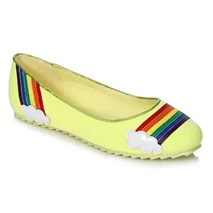 100-HOPE  Glitter Flat With Rainbow Details