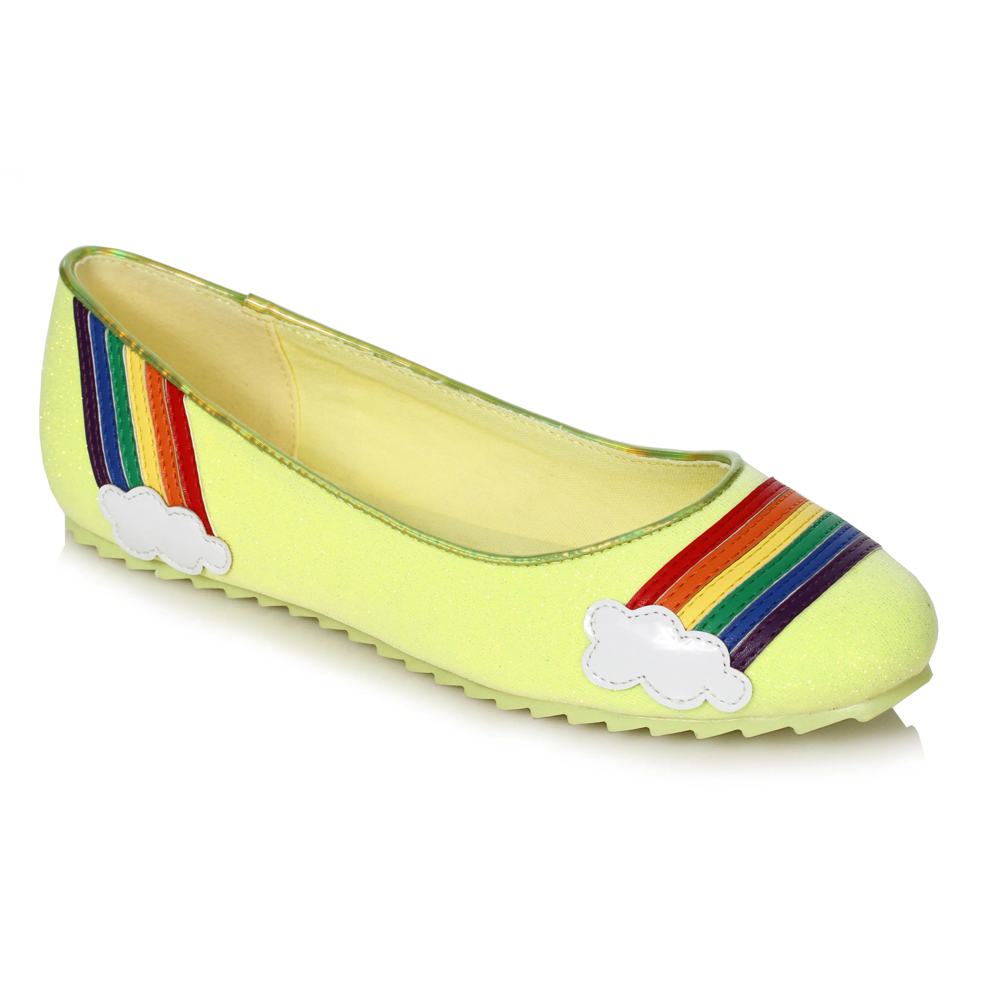 100-HOPE  Glitter Flat With Rainbow Details