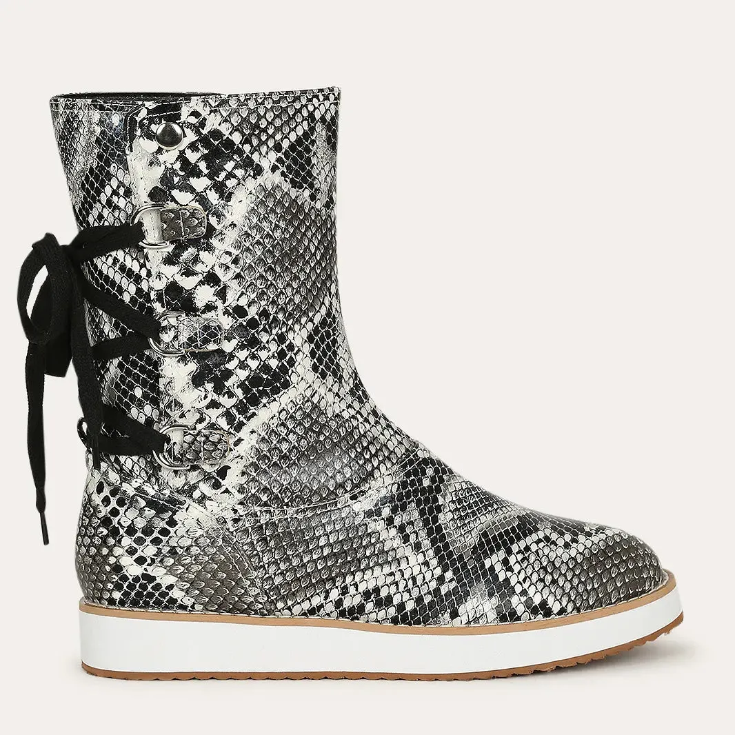 2021 Women Casual Fur Plush Lace Up Short Boots