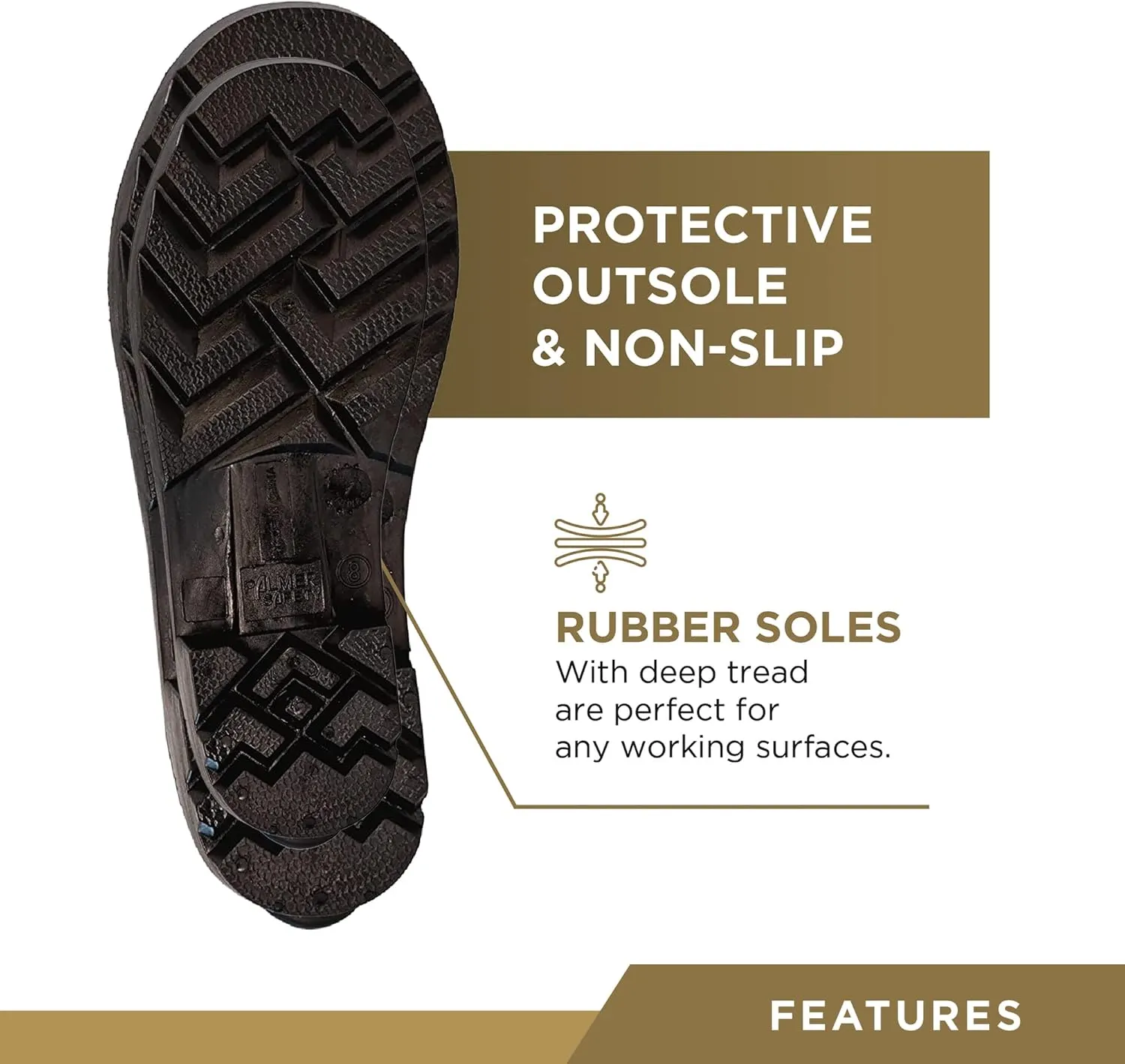 ATERET Footwear Protection PVC Rubber Boot 100% Waterproof Lightweight and Durable Footwear For Agricultural Construction Industry