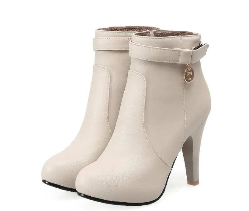 Black Leather Ankle Boots