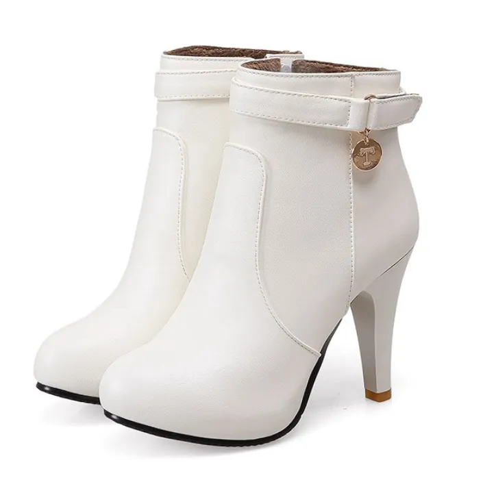 Black Leather Ankle Boots