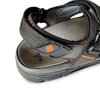 Cambrian Men's Mariner Walking Sandals- Black/ Orange