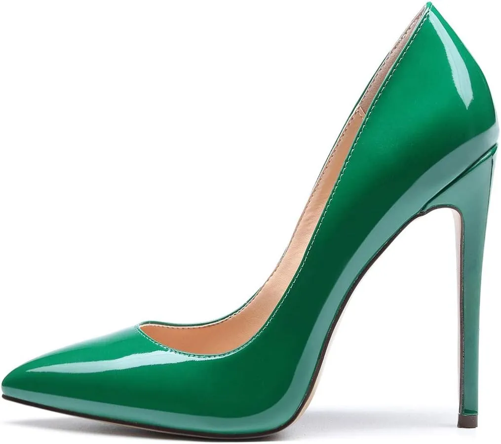 Castamere Women's High Heels Slip-On Pumps Pointy-Toe Elegant Stilettos Wedding Party Sexy Heel Shoes 12CM Heels Pump
