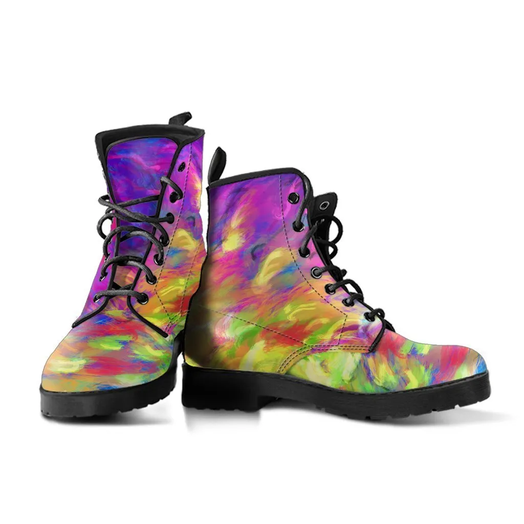 Combat Boots - Artist's Shoes | Handmade Lace Up Boots, Vegan Leather Lace Up Boots, 90s Boots, 2000s Boots, Hipster Boots