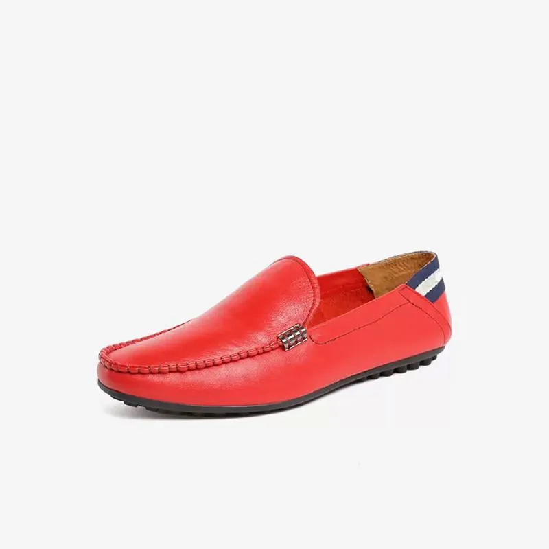Cowhide Slip-On Round Toe Loafer