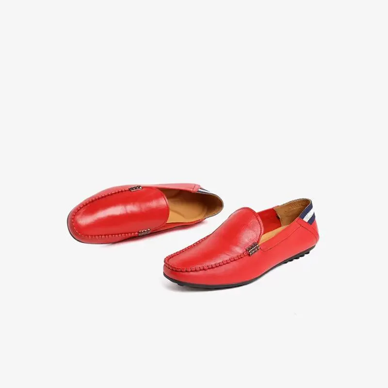 Cowhide Slip-On Round Toe Loafer