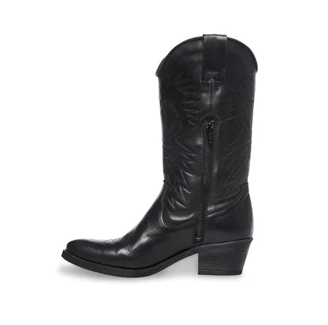 Gardenia Embroidered leather cowboy boots