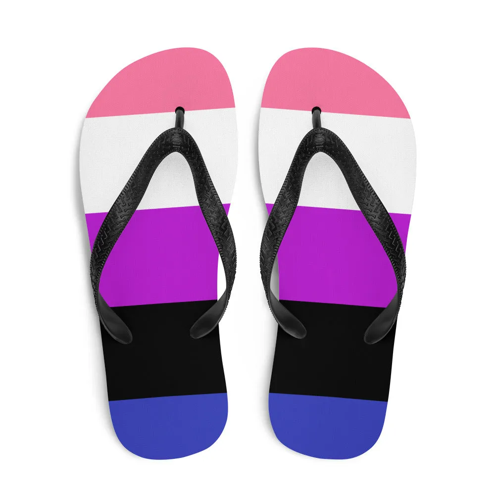 Genderfluid Pride Flip-Flops