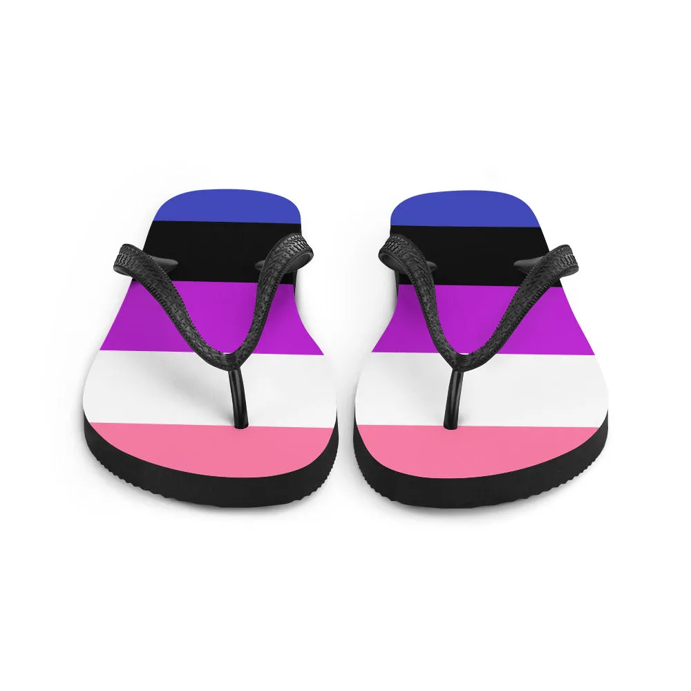 Genderfluid Pride Flip-Flops