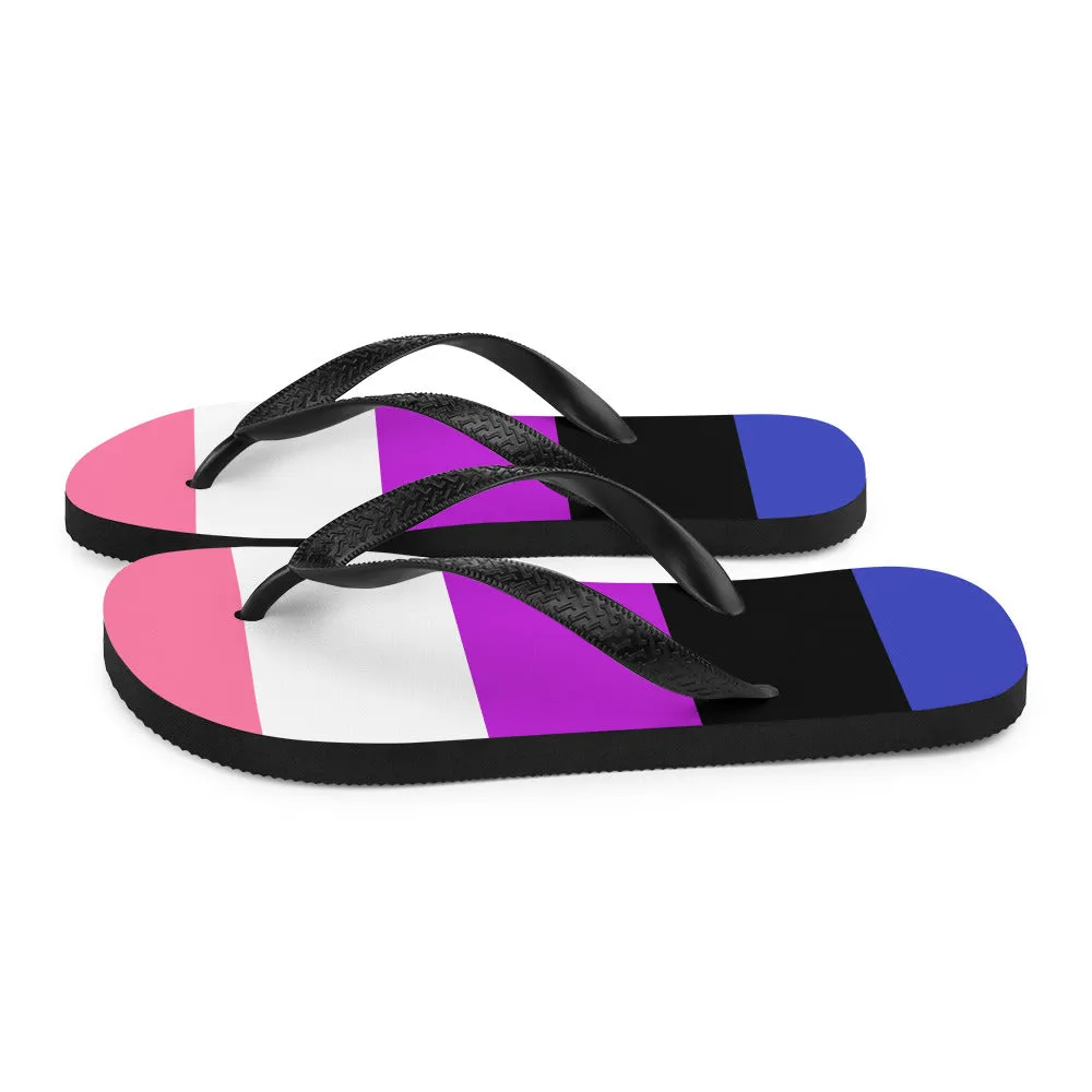 Genderfluid Pride Flip-Flops