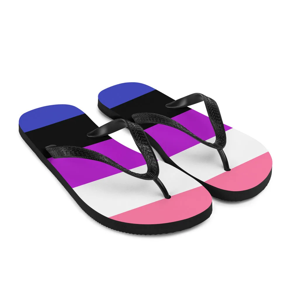 Genderfluid Pride Flip-Flops