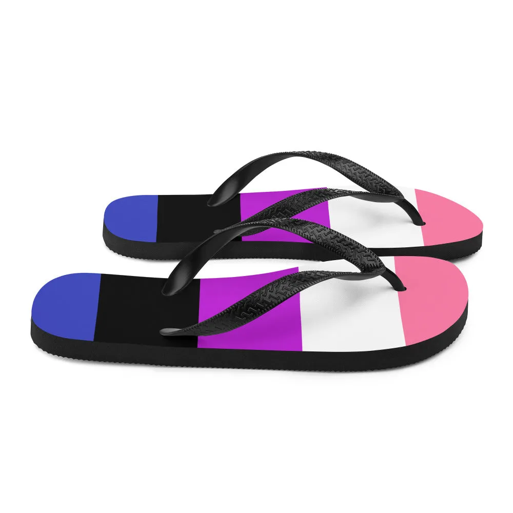 Genderfluid Pride Flip-Flops