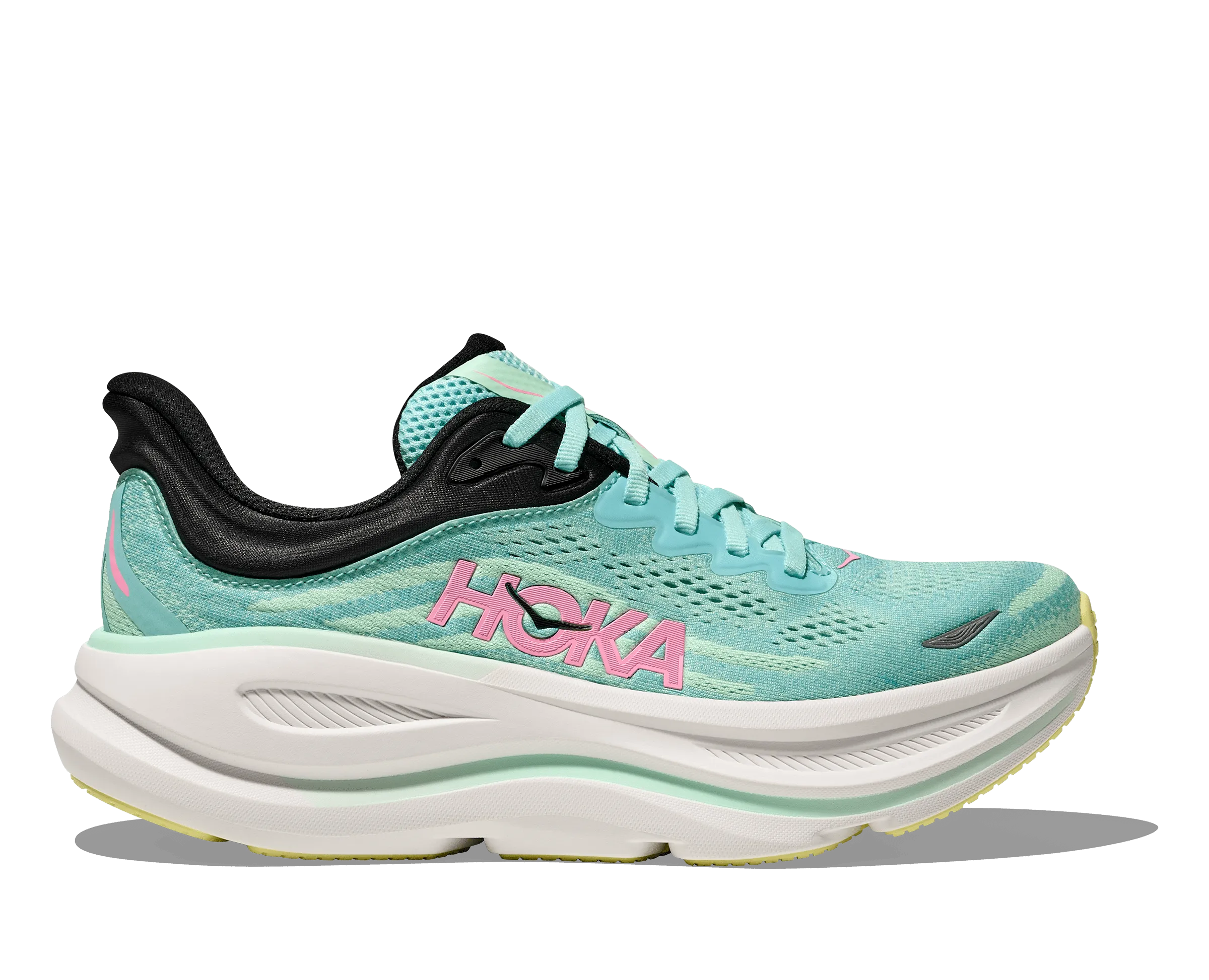 Hoka Women's Bondi 9 Running Shoes- Blue/Mint