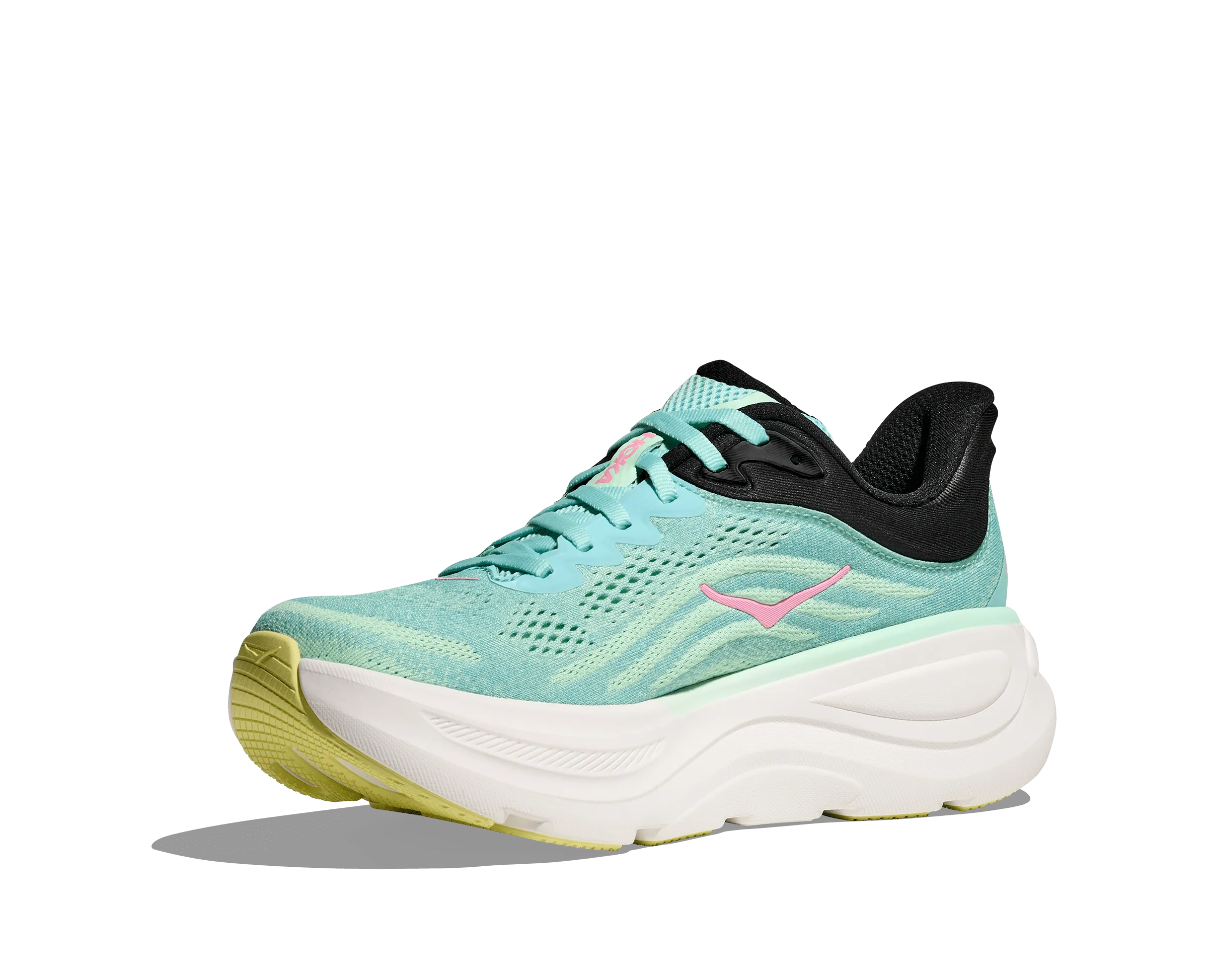 Hoka Women's Bondi 9 Running Shoes- Blue/Mint