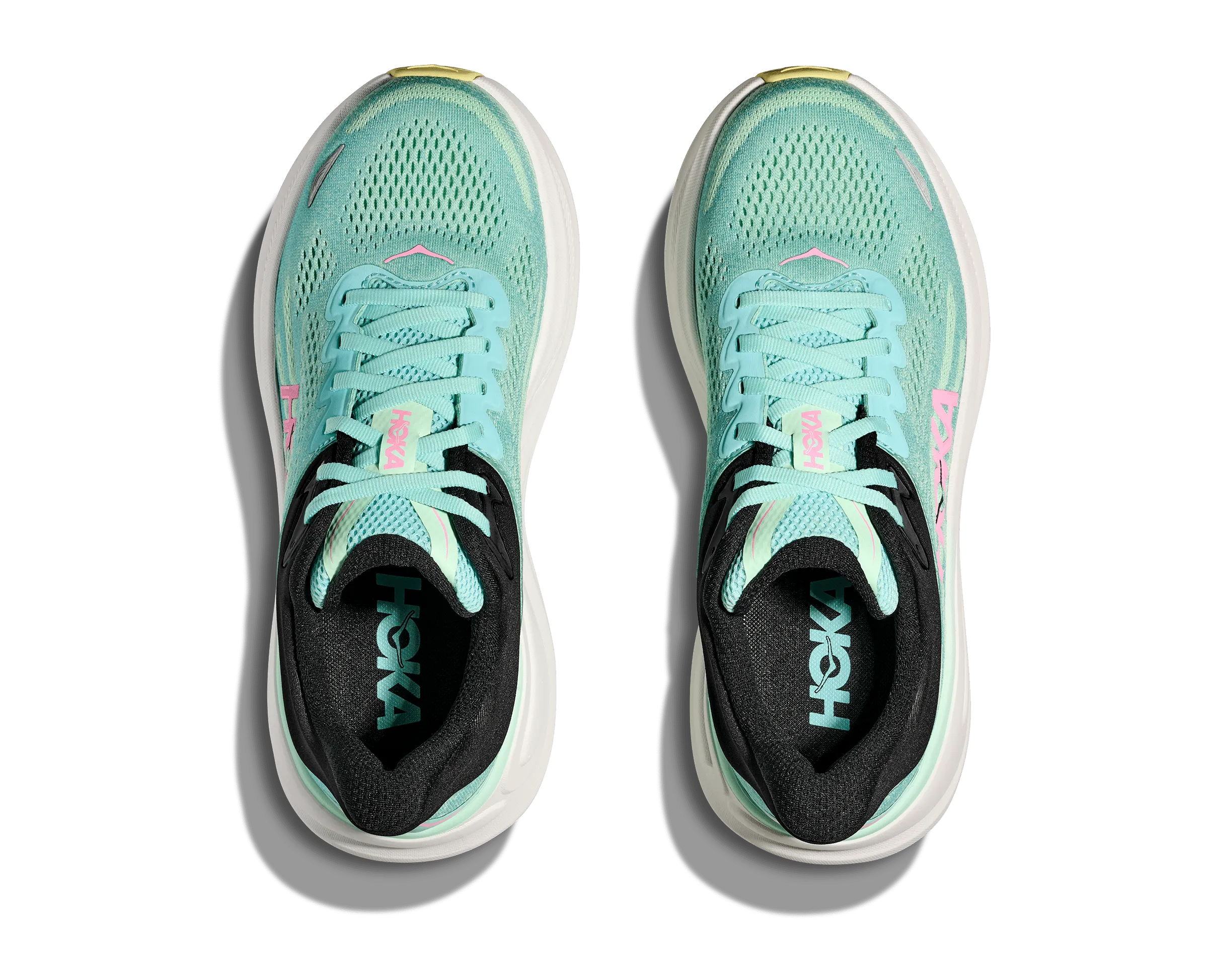 Hoka Women's Bondi 9 Running Shoes- Blue/Mint