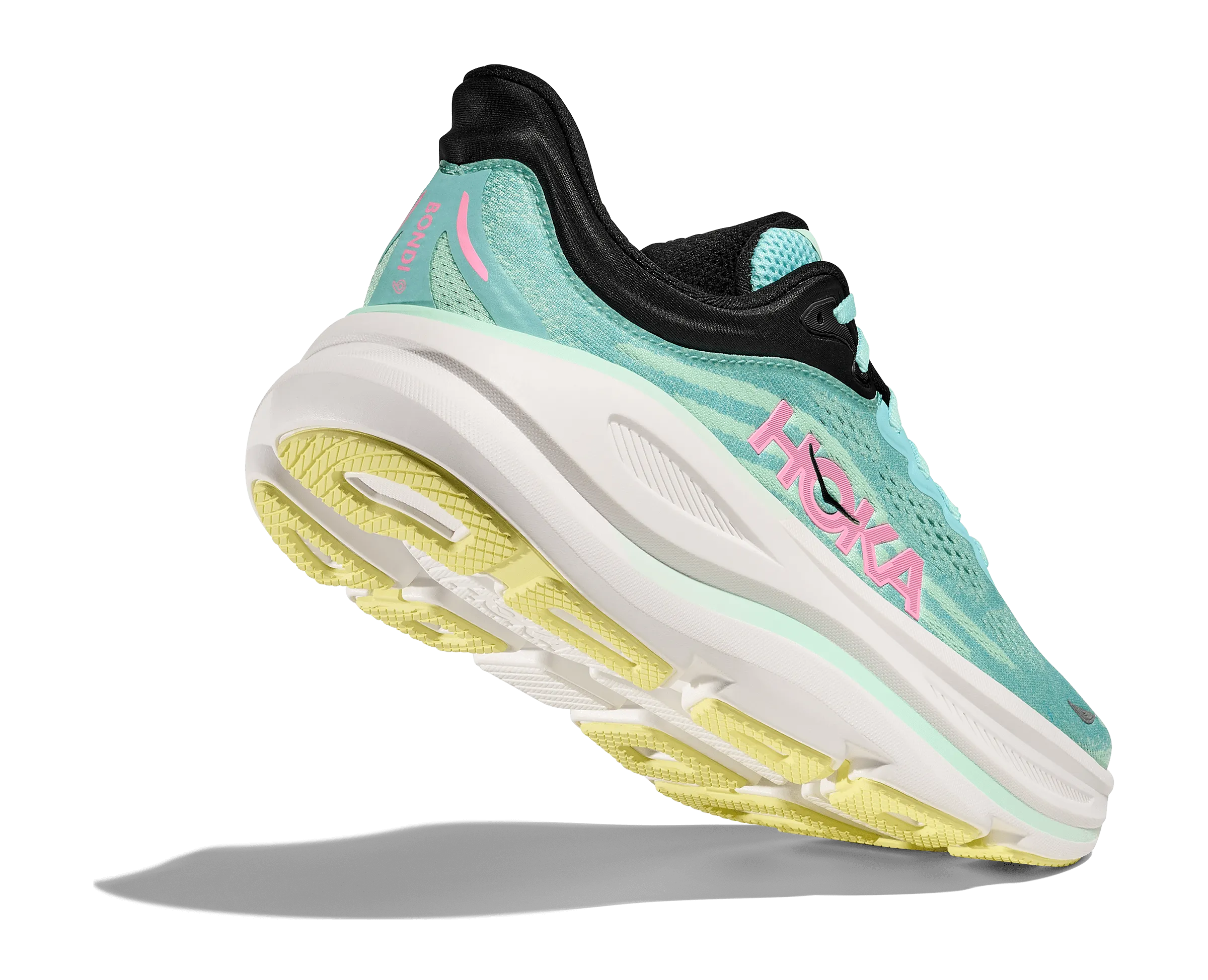 Hoka Women's Bondi 9 Running Shoes- Blue/Mint