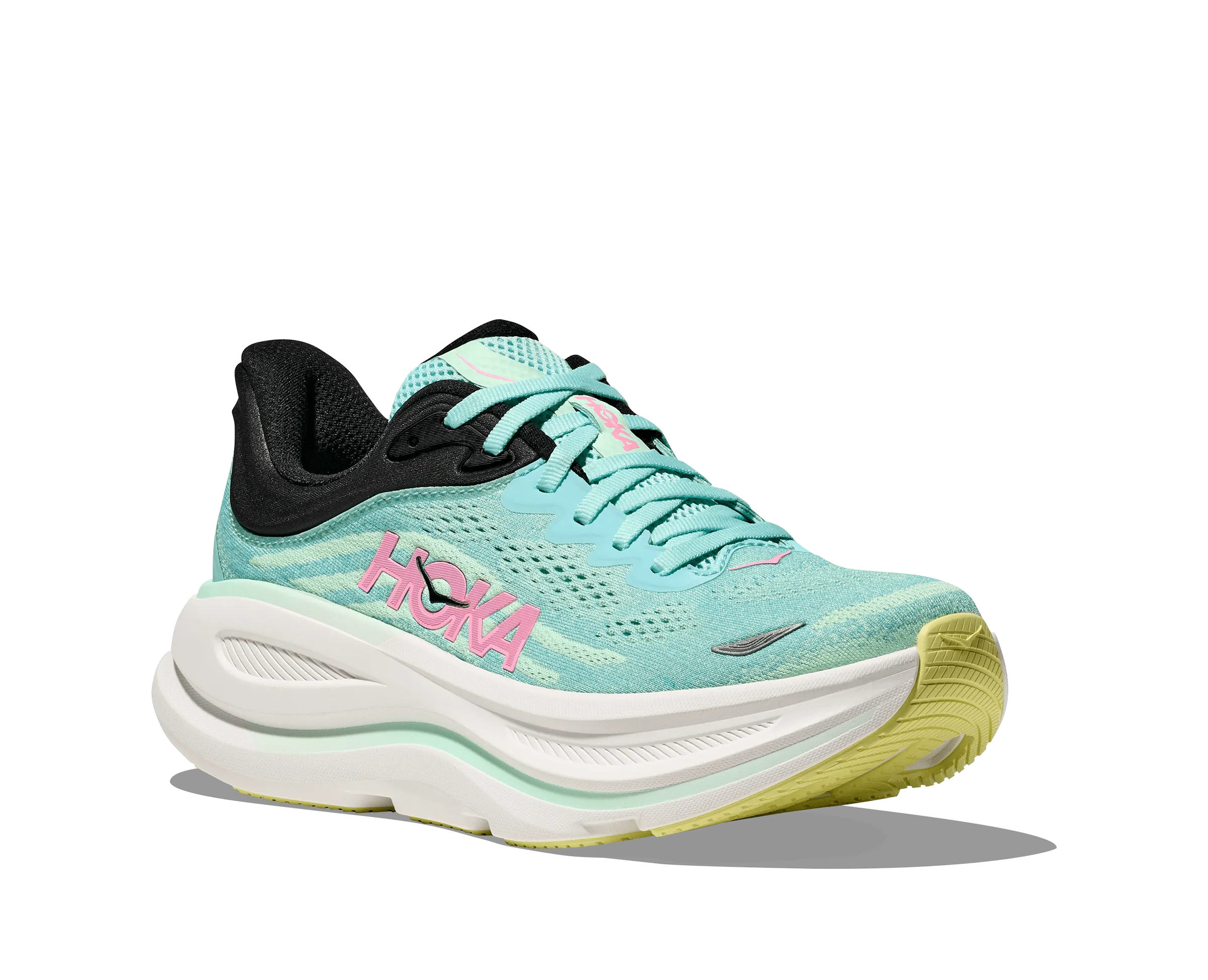 Hoka Women's Bondi 9 Running Shoes- Blue/Mint