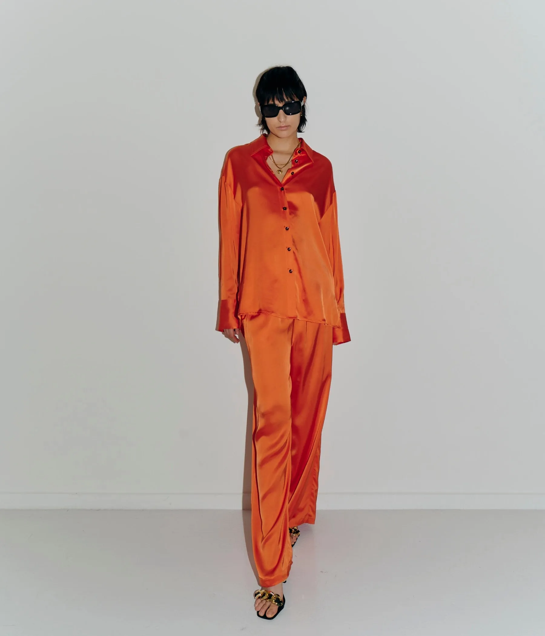 Jenka Shirt - Mandarin Red