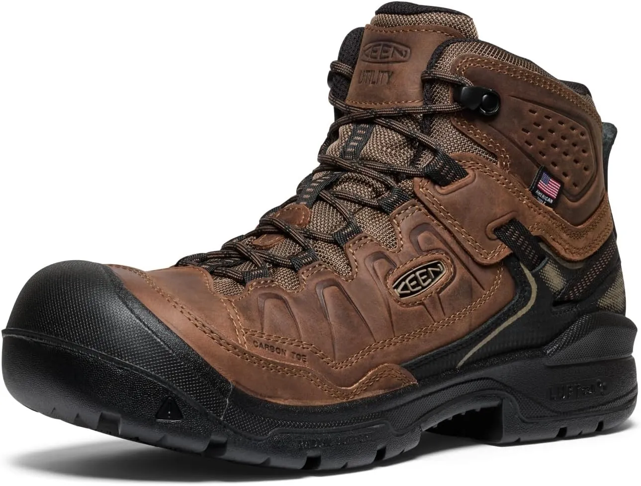 KEEN Utility Men's Targhee 4 Mid Height Composite Toe American Built Waterproof Durable Construction Work Boots