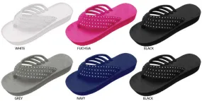 ladies eva wedges with nubuck upper & rhinestone embellishments Case of 36