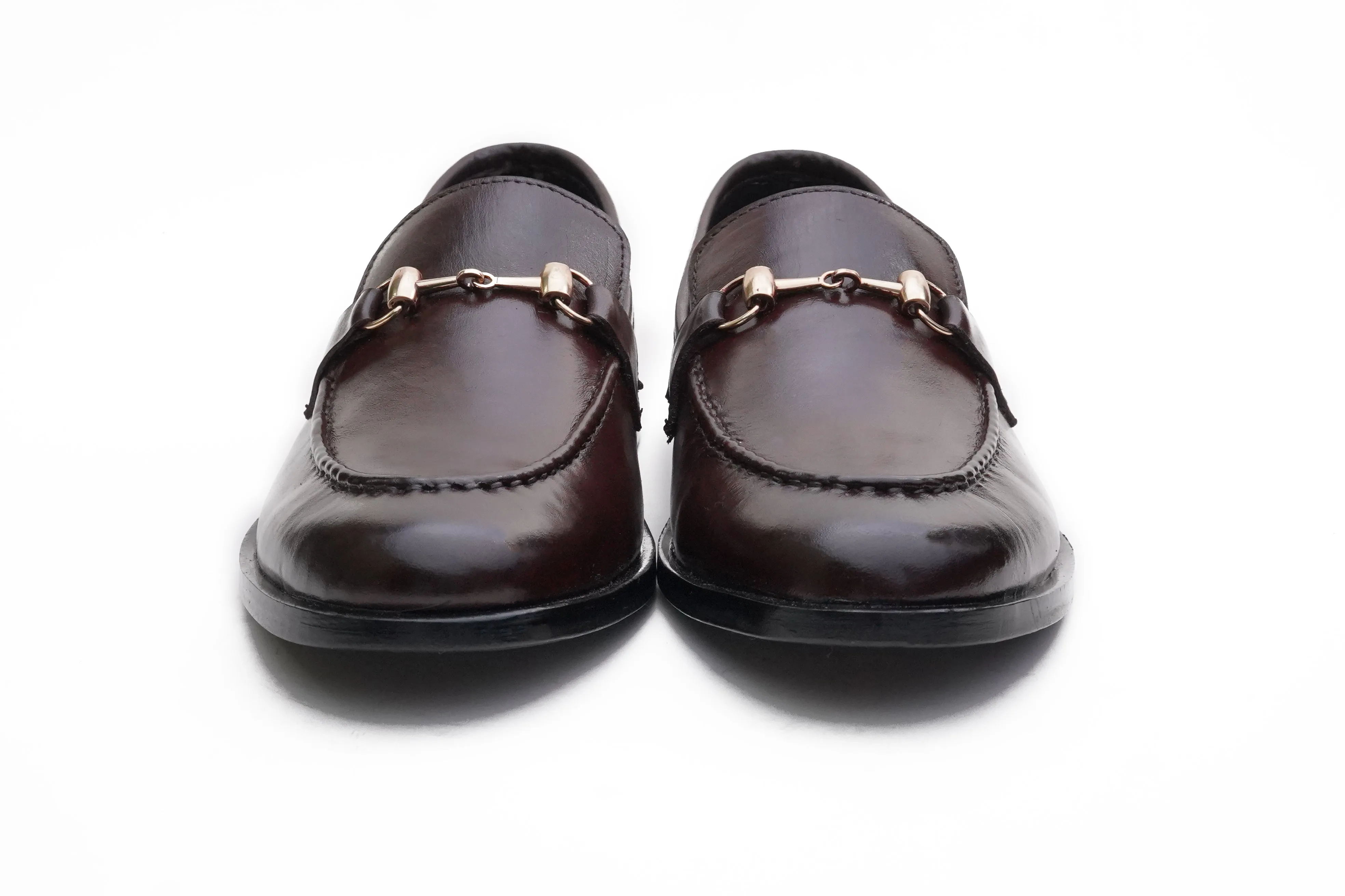 Leather Horsebit Brown Loafer DH-0502