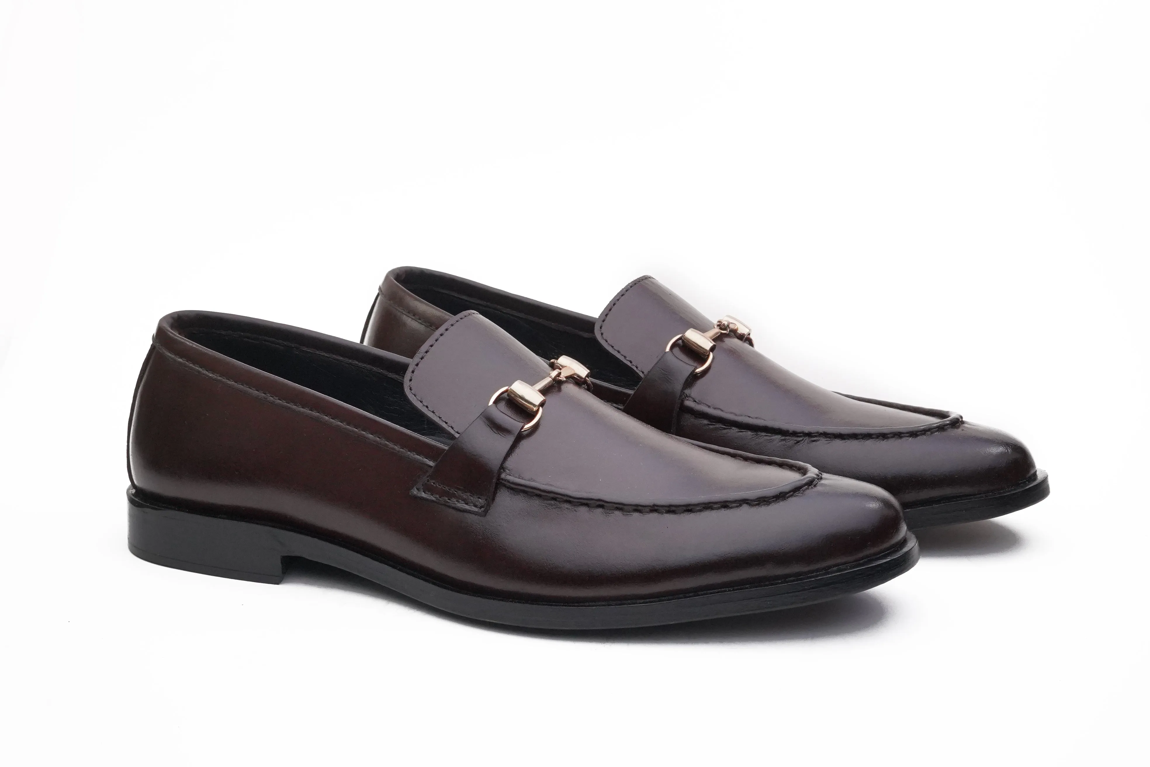 Leather Horsebit Brown Loafer DH-0502
