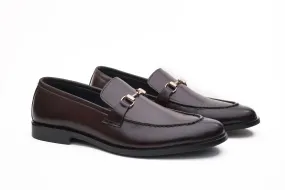 Leather Horsebit Brown Loafer DH-0502