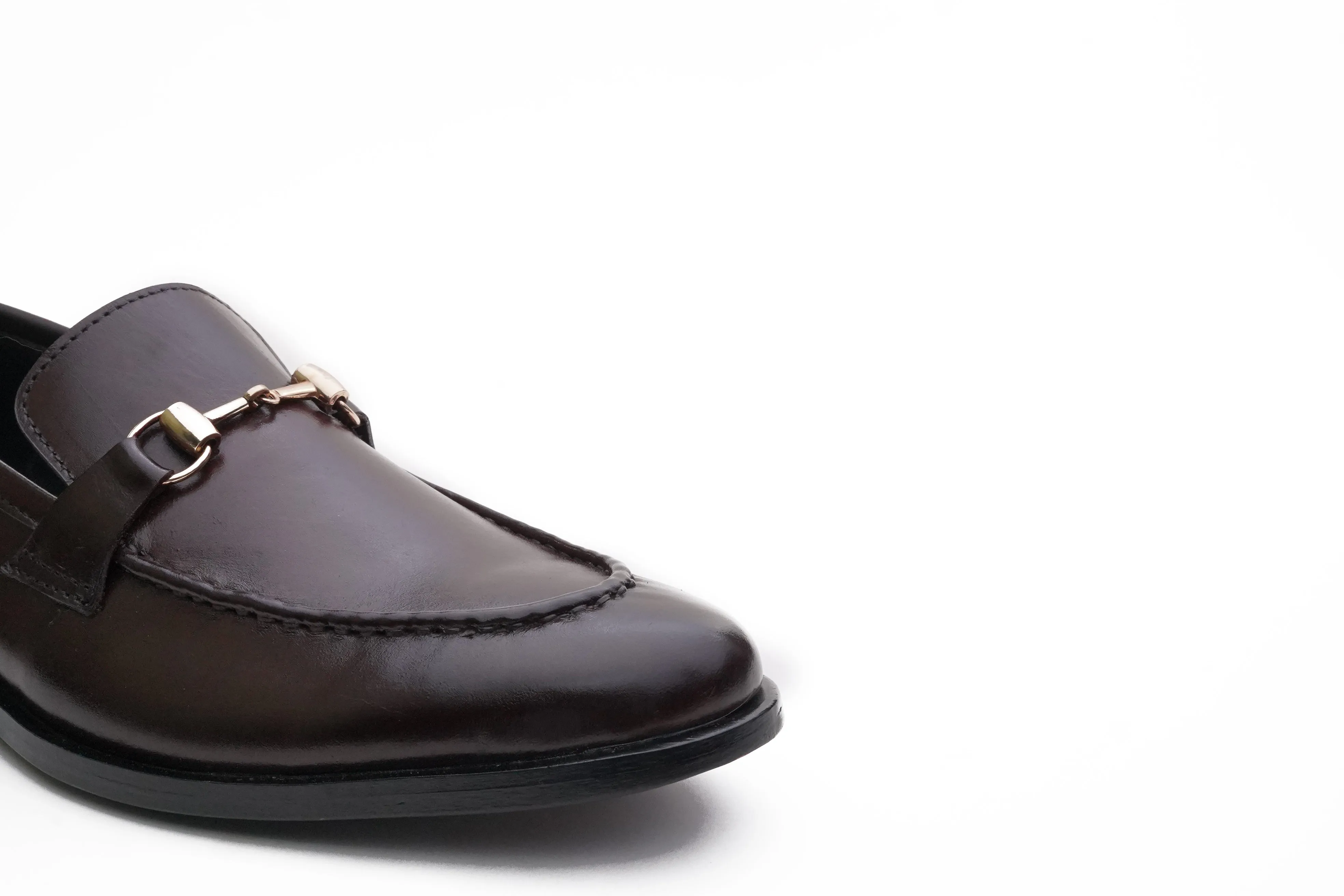 Leather Horsebit Brown Loafer DH-0502