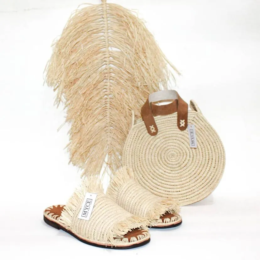 MARI Raphia Sandal