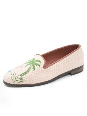 Misses needlepoint Loafers by Paige Palm and Flamingo