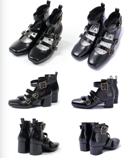 MODO~Vintage Elegant Lolita Three-buckle Mary Janes Shining Shoes