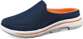 Mules for Women 2025 Breathable Mesh Walking Mules Sneakers Comfortable Light Open Back Shoes Closed Toe Slides Orthopedic Diabetic Shoes with Arch-Support Fashion Slip On Shoe