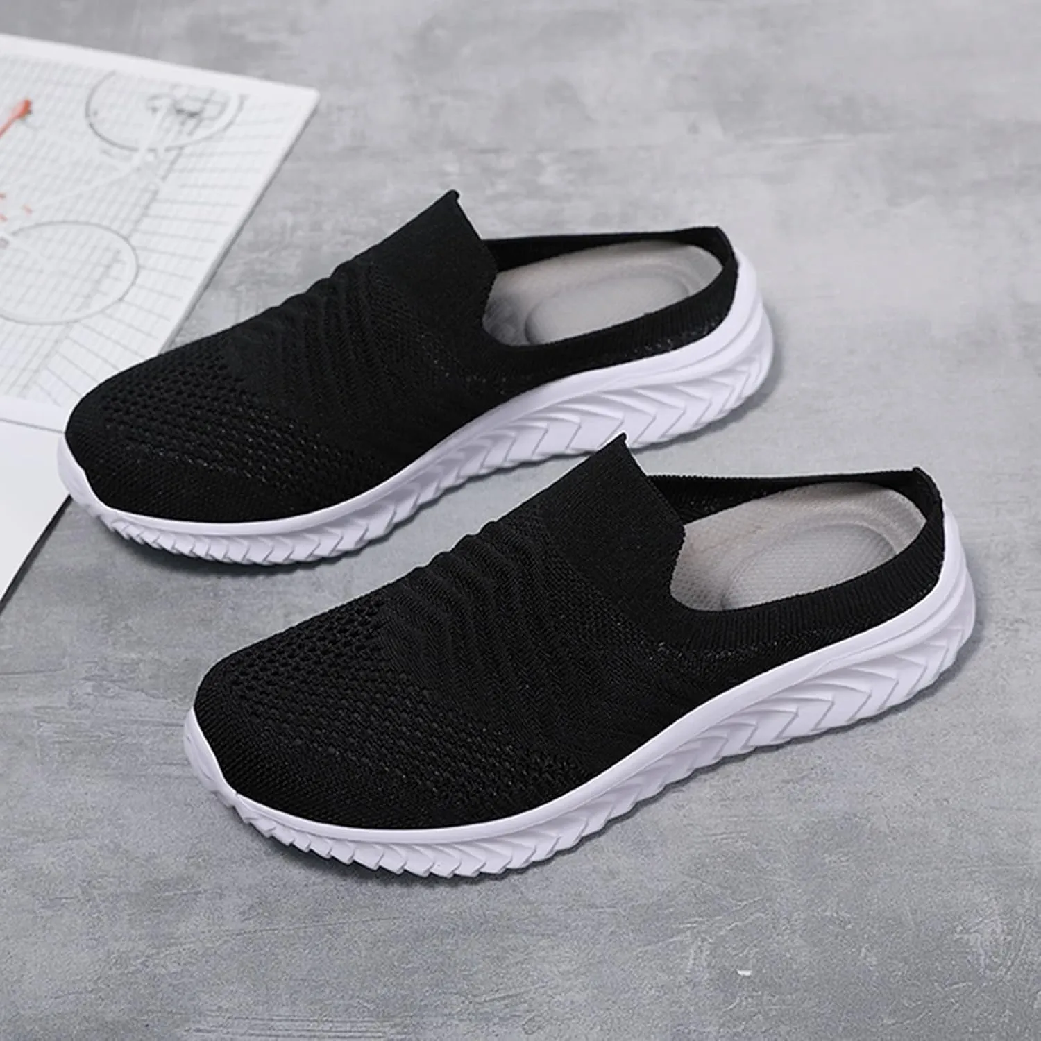 Mules for Women Flats Sneakers for Men Flats Shoes Women Dressy Comfortable Comfortable & Lightweight Women Loafers Women's Fashion Sneakers Slip On