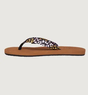 O'Neill Womens Woven Strap Flip Flops  - Black AOP
