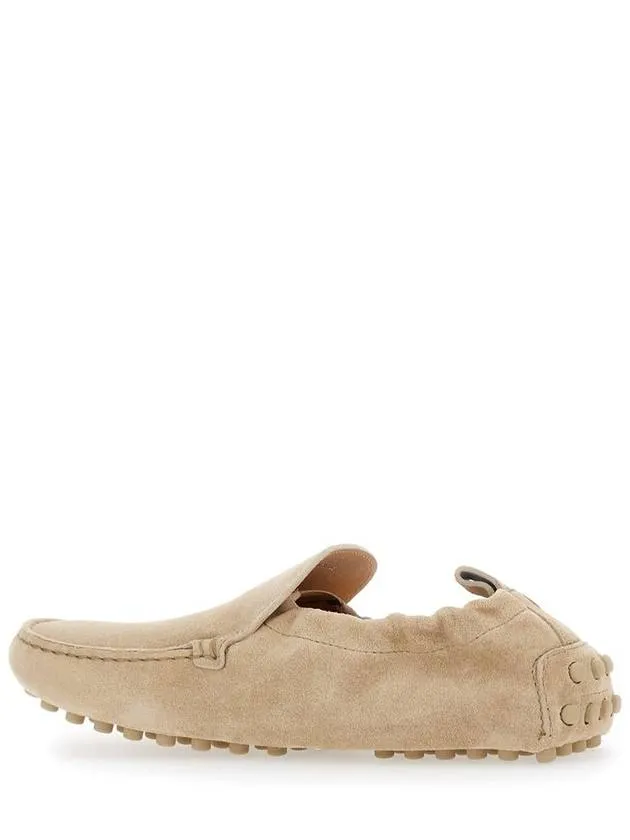 'Pantofolina' Beige Loafers With Pull-Tab At The Heel In Leather Woman