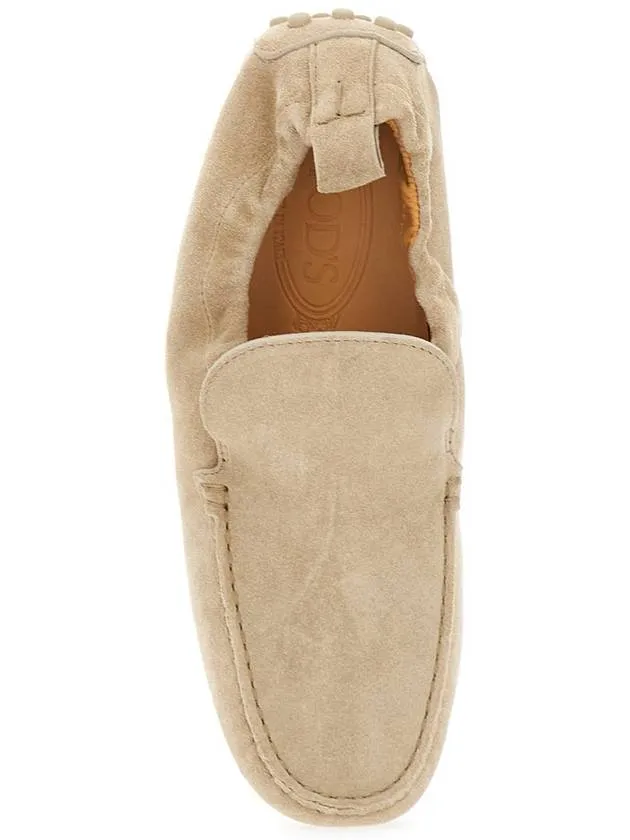 'Pantofolina' Beige Loafers With Pull-Tab At The Heel In Leather Woman