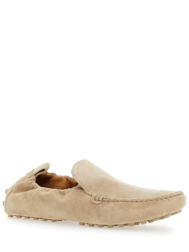'Pantofolina' Beige Loafers With Pull-Tab At The Heel In Leather Woman