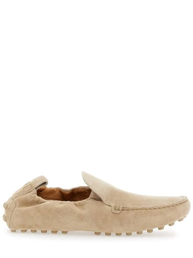 'Pantofolina' Beige Loafers With Pull-Tab At The Heel In Leather Woman