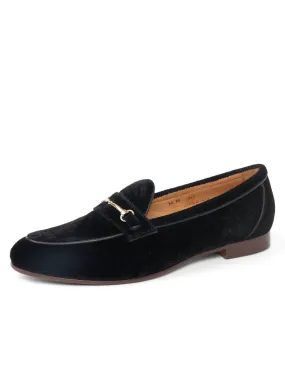 Patricia Green Chloe Horsebit Belgian Loafer BlackVelvet | Designs by Lillie