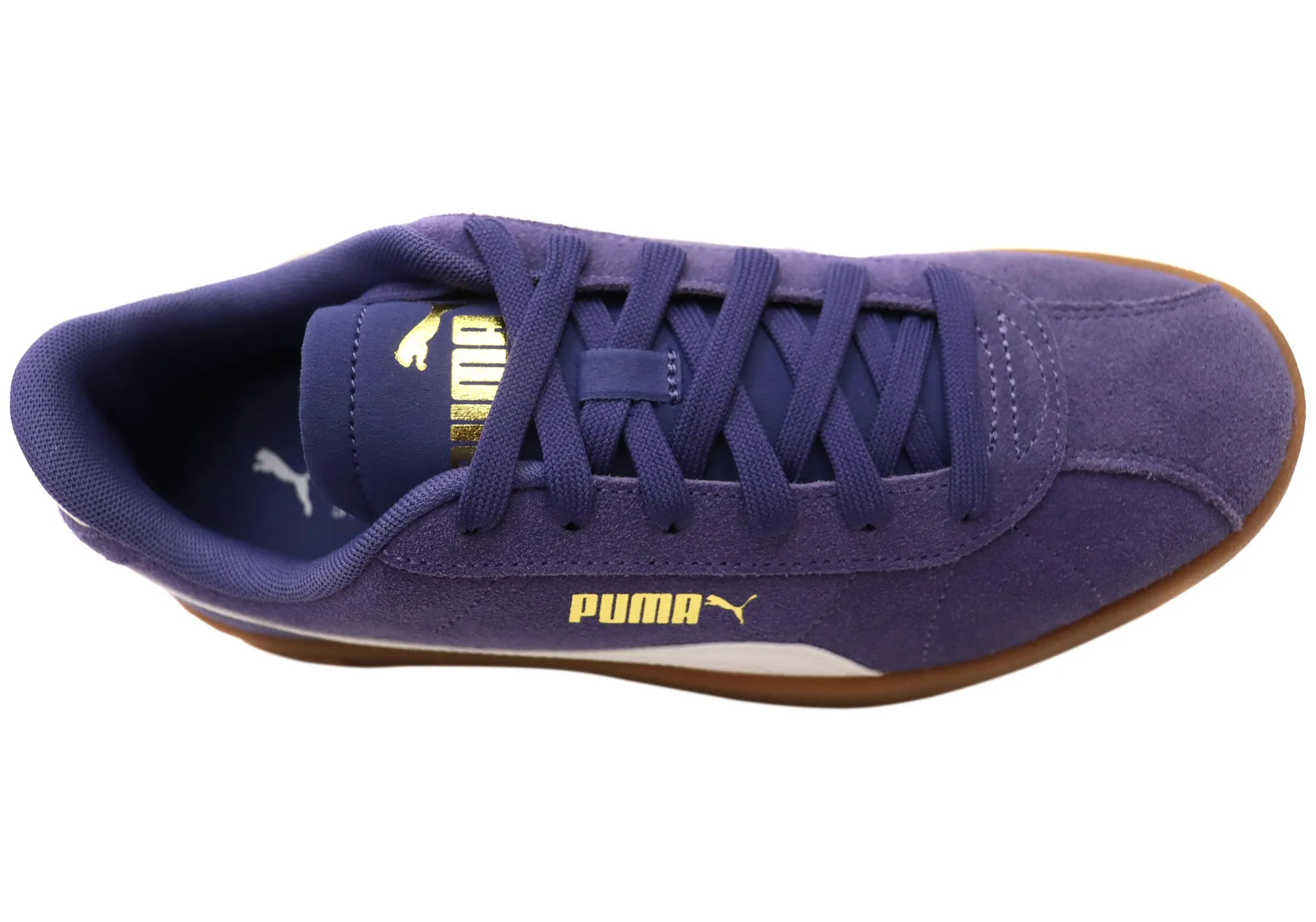 Puma Mens Club II Comfortable Leather Lace Up Sneakers