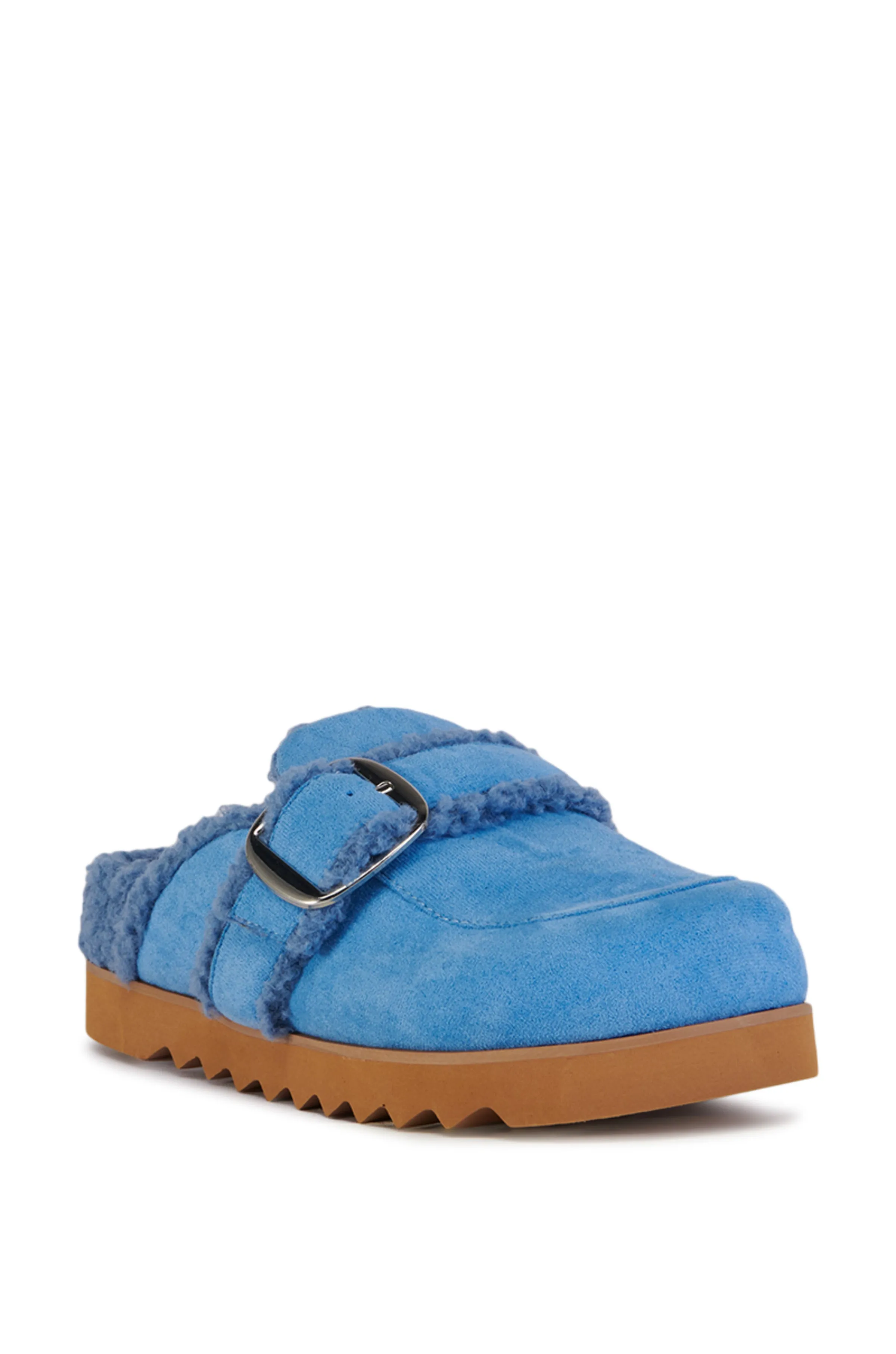 SIMAH-BLUE SHERPA LINED CLOG FLAT