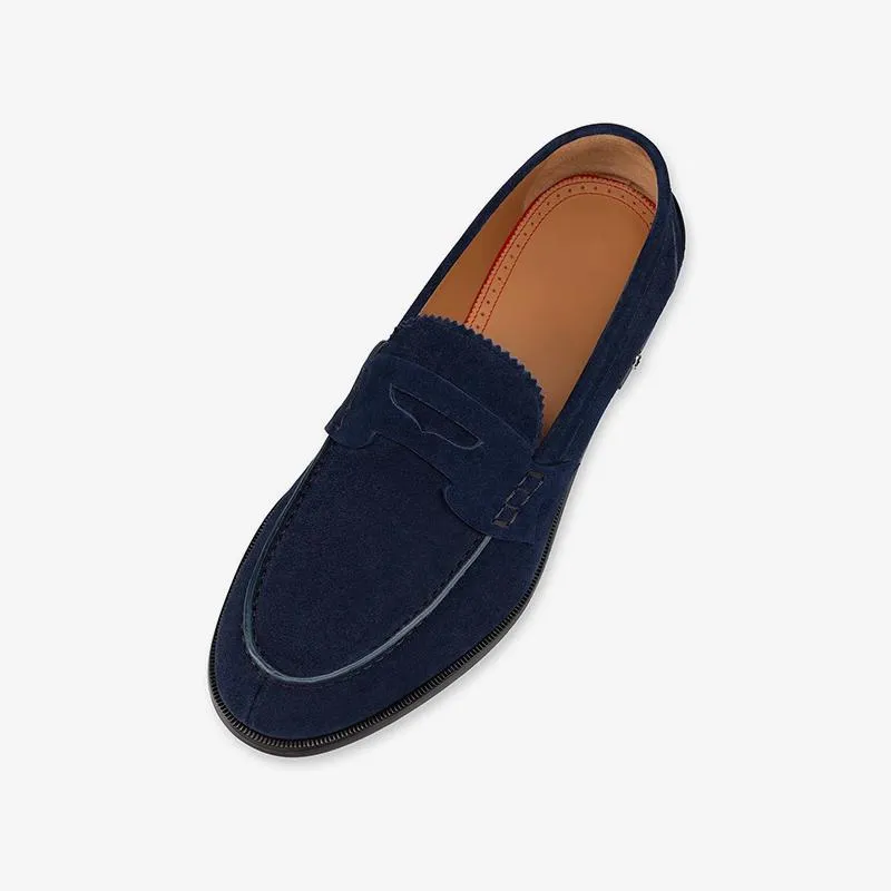 Strap Slip-On Loafer Suede Leather Penny