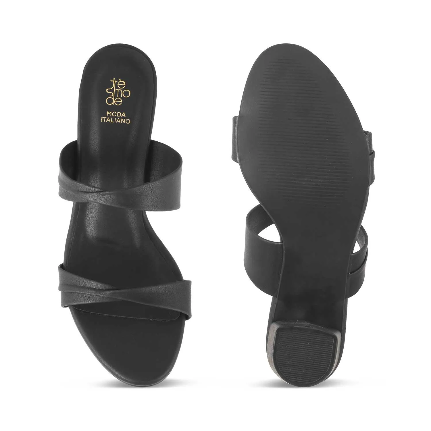 The Sofia Black Women's Casual Block Heel Sandals Tresmode