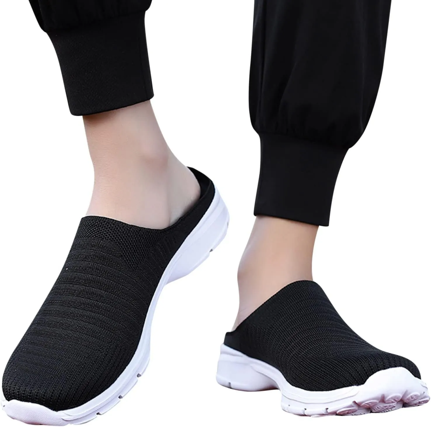 Women's Backless Slip on Mesh Sneakers Shoes Running Shoes for Men High Top Women's Shoes Casual Women Shoes Sneakers Red Tennis Shoe Loafers Dress Shoe