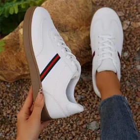 Women's Casual Comfortable Flat Lace-Up Shoes 84357176C
