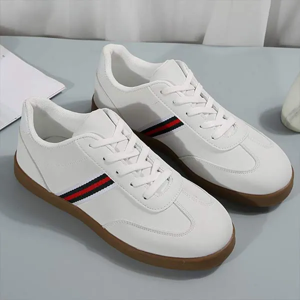 Women's Casual Comfortable Flat Lace-Up Shoes 84357176C