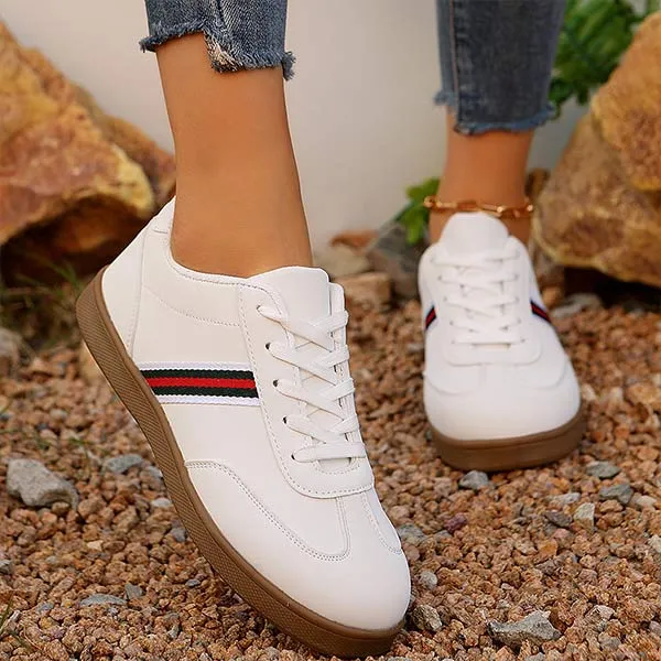 Women's Casual Comfortable Flat Lace-Up Shoes 84357176C