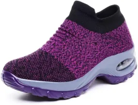 Women's Concise Breathable Slip On Walking Shoes for Street Shopping