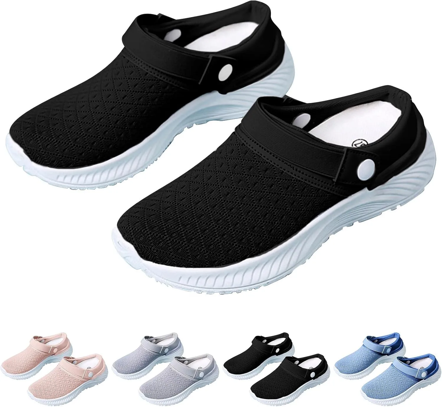 Womens Summer Breathable Mesh Slippers Walking Shoes Women Cute Woman Shoes Casual Women's Fashion Sneakers Red Tennis Shoe Loafers Casual Slip On